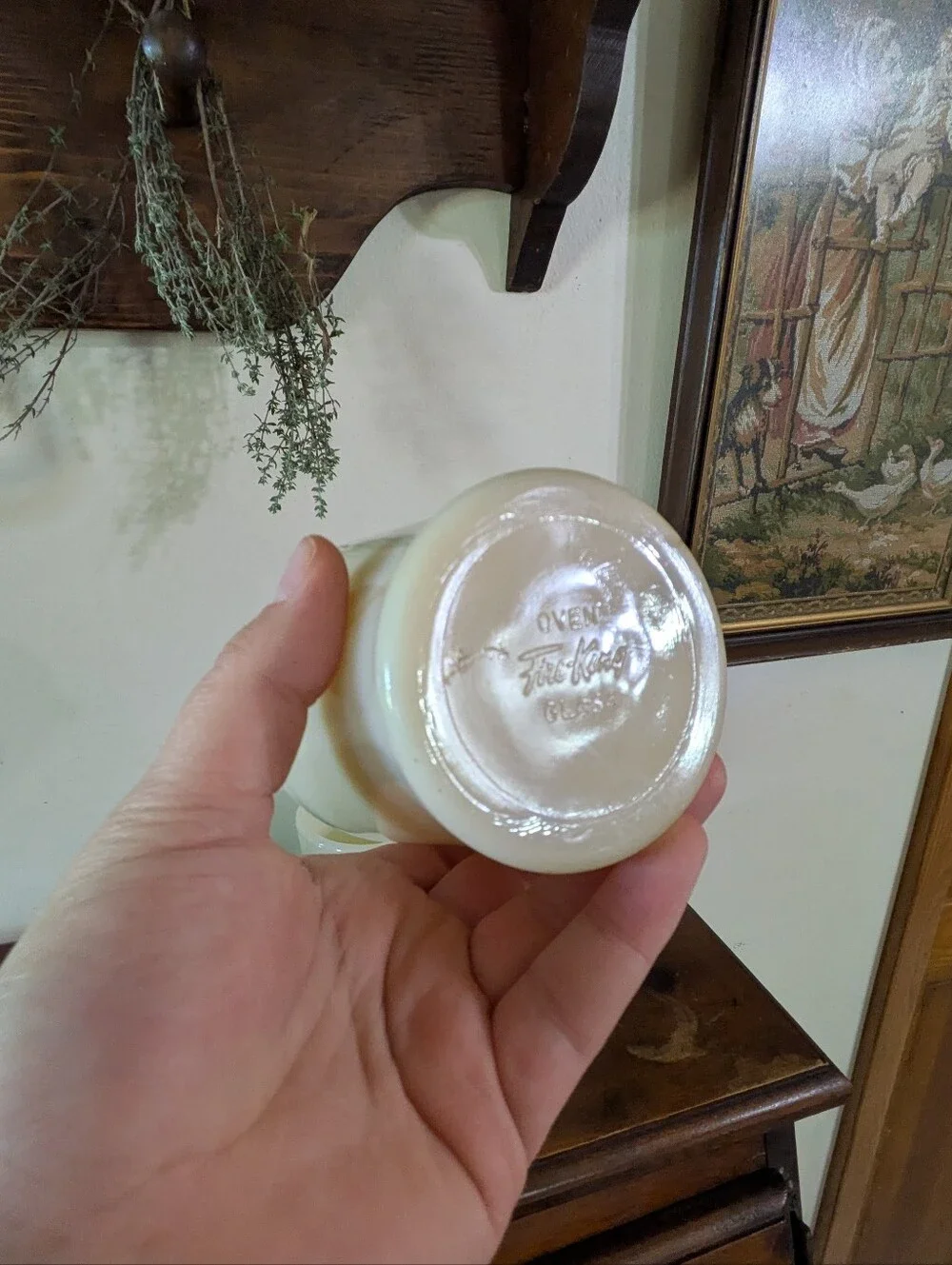 Vintage Fire King Milk Glass D-Handle Coffee Mugs - Set of 3 Antique Anchor Hock